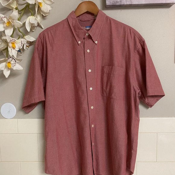 Men Cotton Button Down Short Sleeves Shirt Size XL - Picture 2 of 5